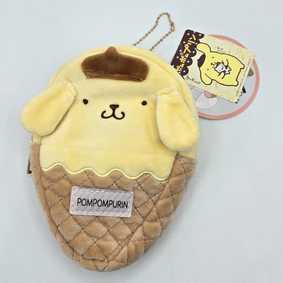 Sanrio Pompompurin Ice Cream Shaped Pouch Bag Charm - Picture 7 of 7